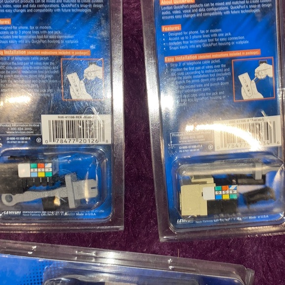 NEW Leviton 6 position Voice Grade Jack 41106-w 41106-re6 telephone voice jacks - Picture 7 of 7